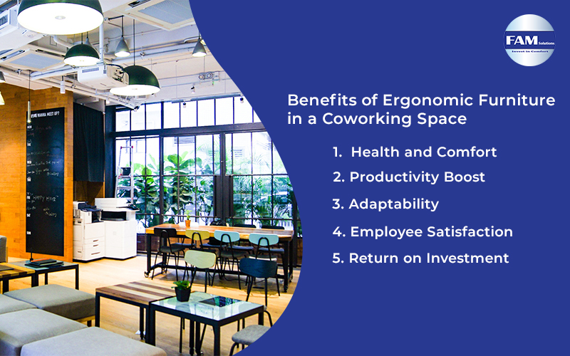 benefits of ergonomic furniture in a coworking space
